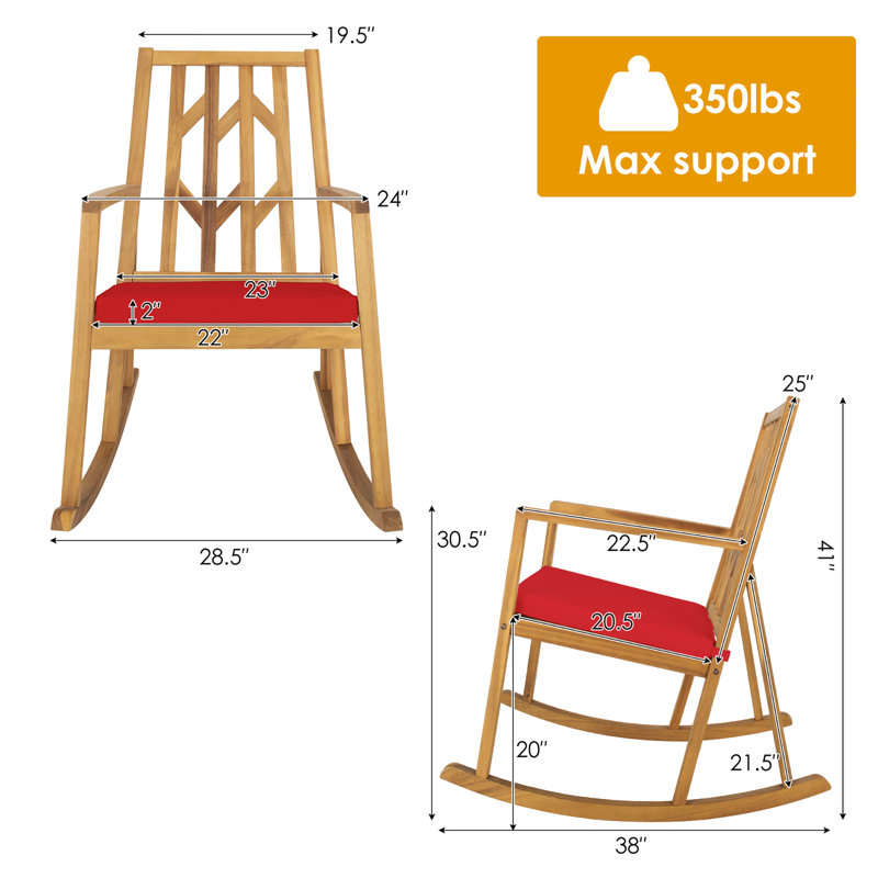 Chaise de patio, Rouge
