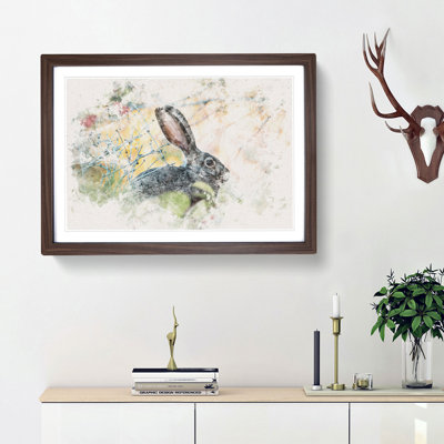 Hare in the Bushes - Framed Print