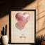 «Black Flamingo Vintage in love», impression murale, impression sur toile, thème de la Saint-Valentin-847902253