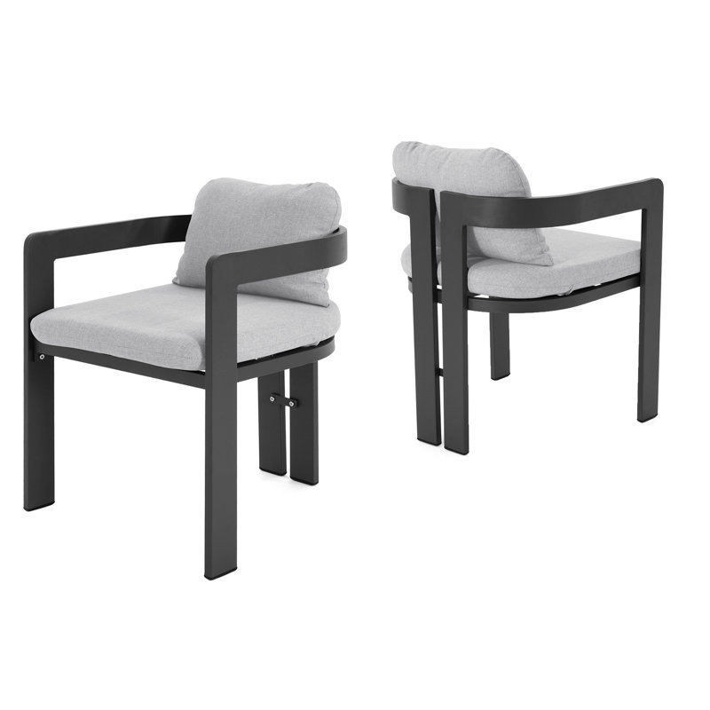 Chaise d'extérieur Pula, Gray Cushion/Black Frame