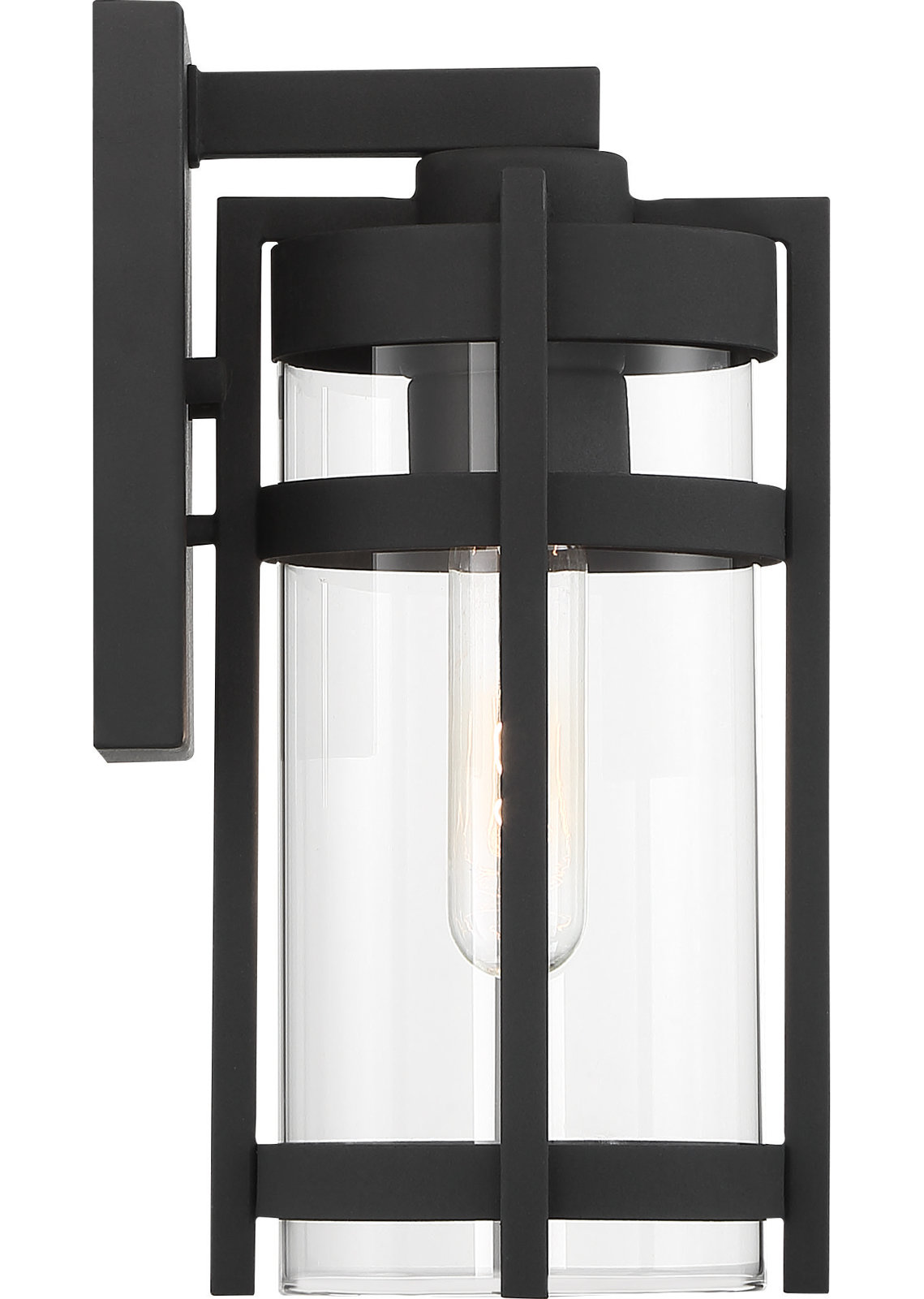 Briggs Seeded Glass Outdoor Wall Lantern, 11.25" H x 6.5" W x 6.5" D
