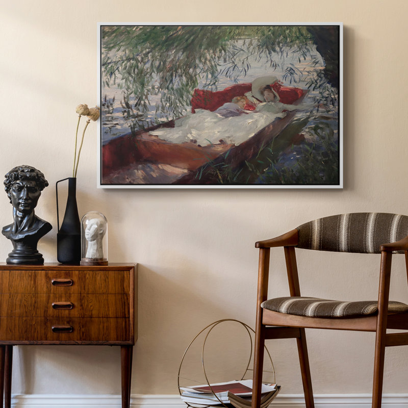 «Vintage Botanical Print-XCII» sur toile, Toile avec cadre blanc, H 17 po x l 25 po x P 2 po
