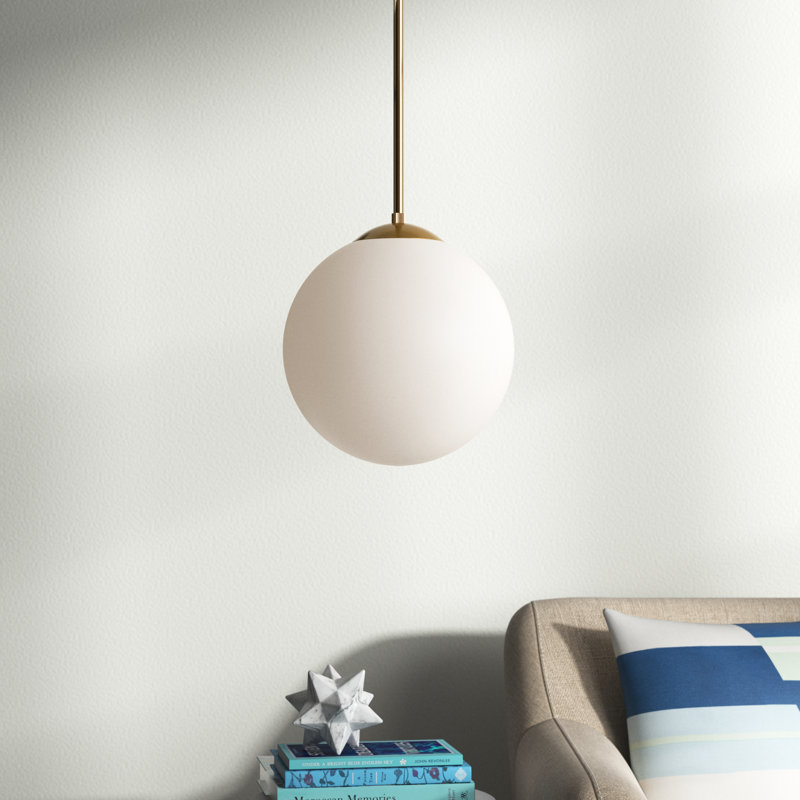 Wilbourn 1-Light Single Pendant, Soft Gold, 51.25" H x 12" W x 12" D