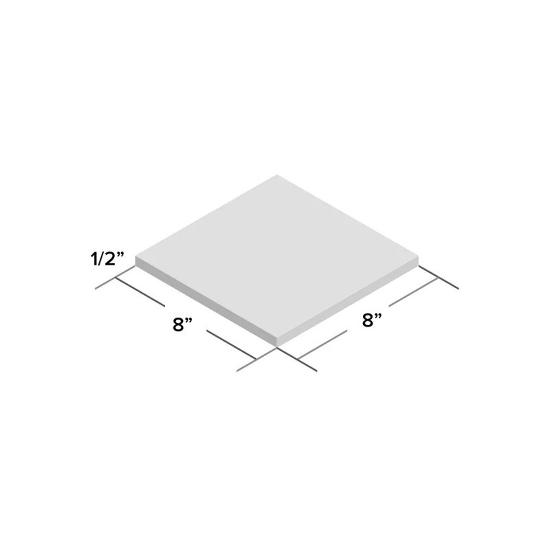 Argana 8" x 8" Cement Patterned Wall & Floor Tile, White/Black