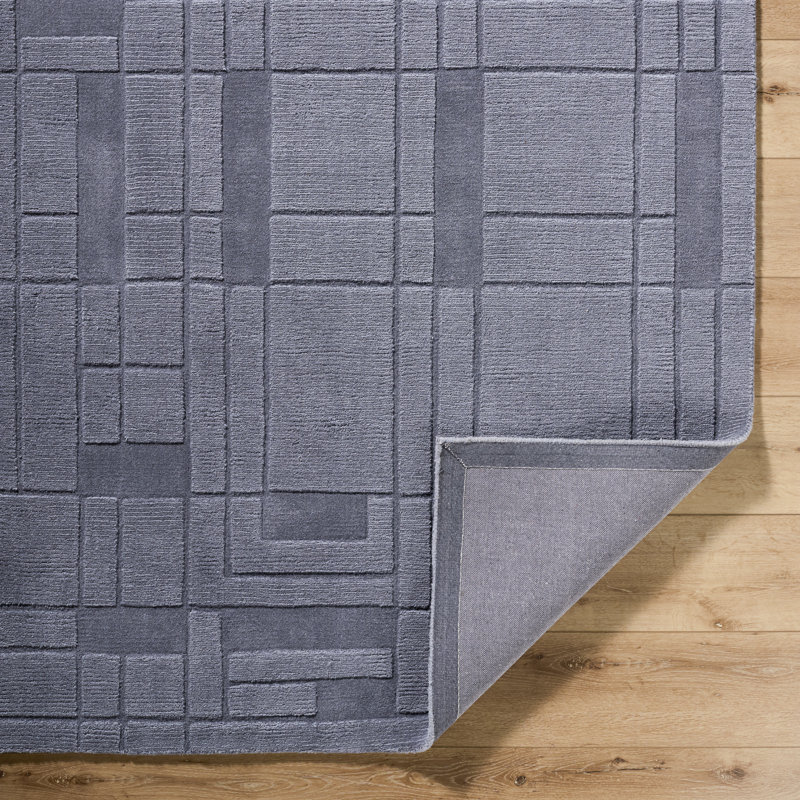 Handmade Wool Geometric Area Rug, Rectangle 2' x 3'