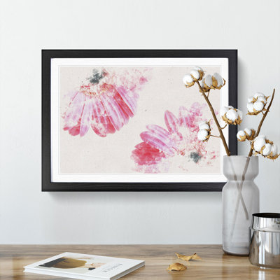 Two Spring Flowers In Pink - Single Picture Frame Print on MDF