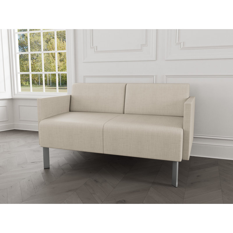 Causeuse de réception Luxe Lounge, Acier argent, Plot Line neutre