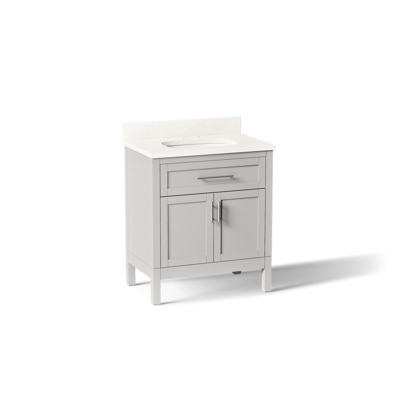 Hadron Single Bathroom Vanity Set, Atmos Gray, Atmos Gray, 31"