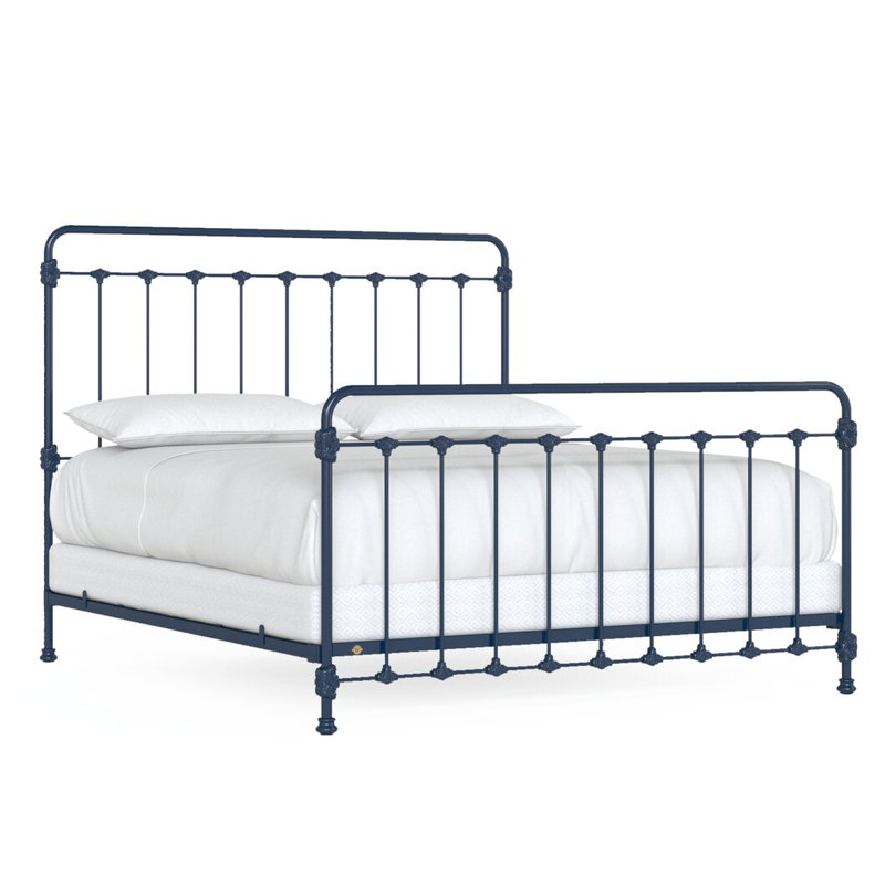 160 Picket Fence Bed | Complete Standard, California King, Navy Blue