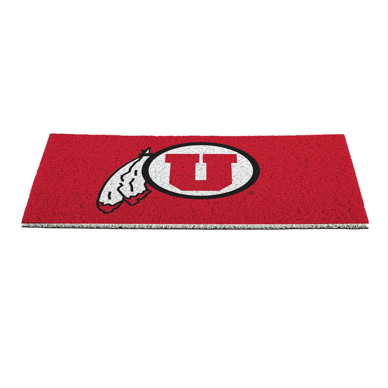 Tapis polychrome en PVC, 16 po x 28 po, University of Utah