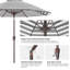 Parasol de marché en oléfine 9 'avec inclinaison et manivelle-1188038521
