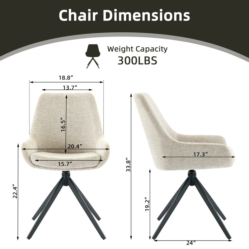 Upholstered Office Chair With High Backrest Task Chair For Office And Conference Rooms (set Of 2), Gray