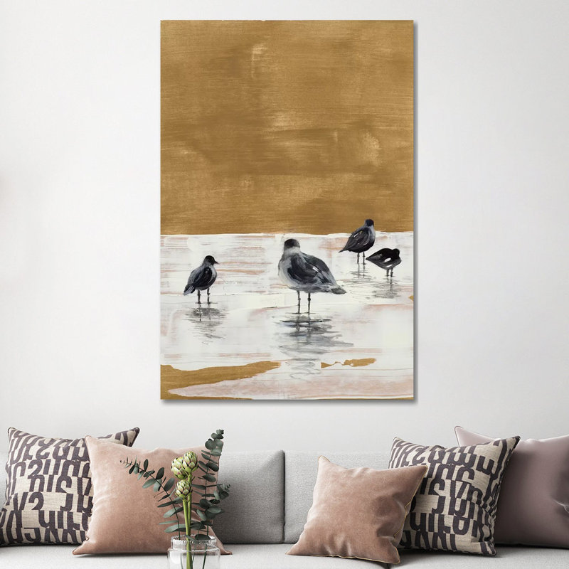 Seagulls Chillin' 1 Piece Wrapped Canvas Painting, 152.5 cm H x 101.5 cm W