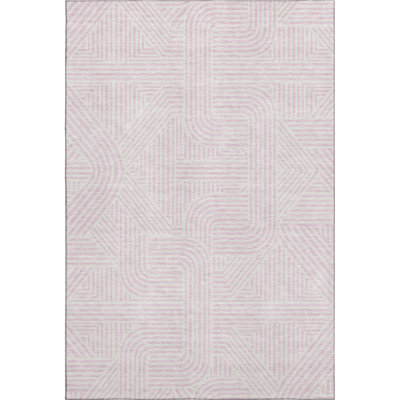 Premium Machine Washable Prisco Pink Rug