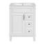 Meuble-lavabo 24 po avec lavabo en céramique, petite armoire de salle de bain, armoire moderne avec 2 tiroirs et tablette réglable-1287415949