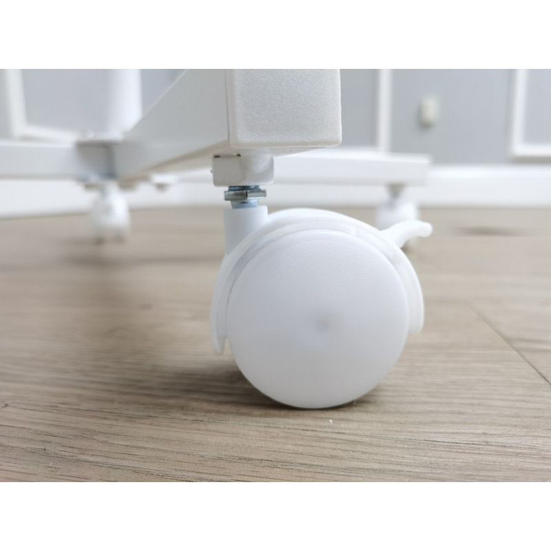 Rebrilliant Mavelyn Bucket Rotating Display Rack, White Metal Retail ...