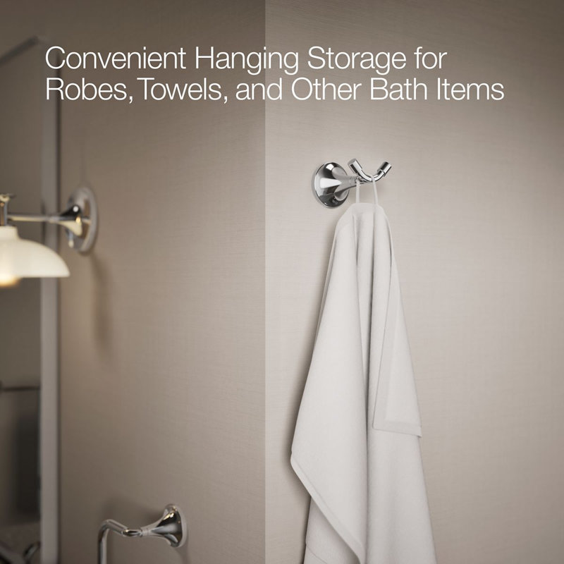 Tone Wall Mounted Robe Hook, Polished Chrome