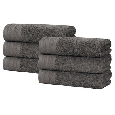 Essuie-mains mi-longs en coton gaufré texturé Honeycomb