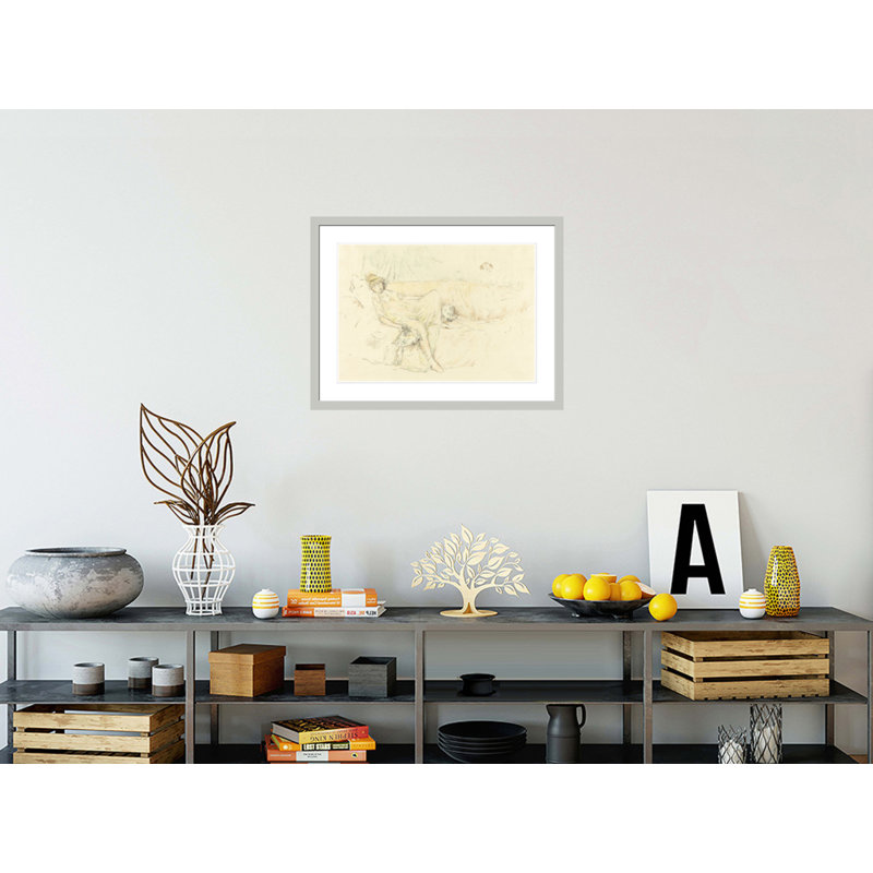 «Draped Silhouette Inclinable» par James McNeill Whistler - Impression Giclée encadrée, H 22,52 po x l 29,5 po