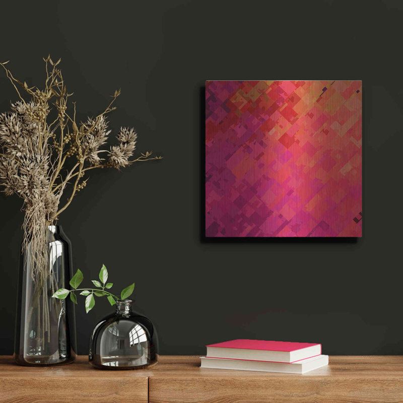 Ivy Bronx «Purple & Orange» par Shandra Smith, art mural en métal, H 12 po x l 12 po