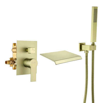 1 Handle Wall Waterfall Faucet with Diverter