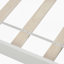 Charmant lit plateforme en bois de taille simple avec tête et pied de lit élégants pour une chambre à coucher élégante et confortable-940289653