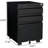 3-Drawer Mobile File Cabinet with Lock, 5 Wheels, Cold Rolled Steel, Fully Assembled, Pen Tray & Hanging Bar, Fits Letter/Legal/A4 Files-129472269