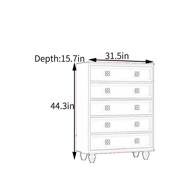 Armoire American Vintage, Crème, crème