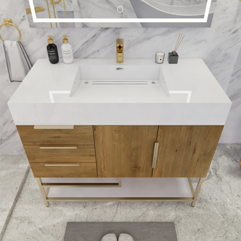 Ensemble de meuble-lavabo simple 42 po Glasgow, Chêne