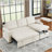 Stylish Sofa Sleeper Sofa Bed Reversible Sectional Couch With Storage Chaise, Accent Sofa-1886957298