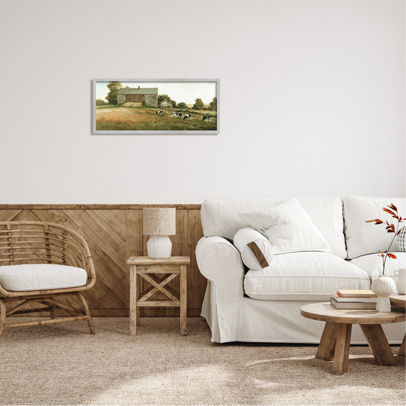 Impression de vaches traditionnelles par Ray Hendershot, Estampe numérique Farmhouse, H 13 po x l 30 po x P 1,5 po