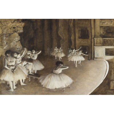 «Ballet Rehearsal» par Edgar Degas, reproduction de peinture à l'huile sur toile tendue encadrée
