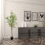 Artificial Potted Milan Leaf Tree in Black Planters Pot.-1118199253