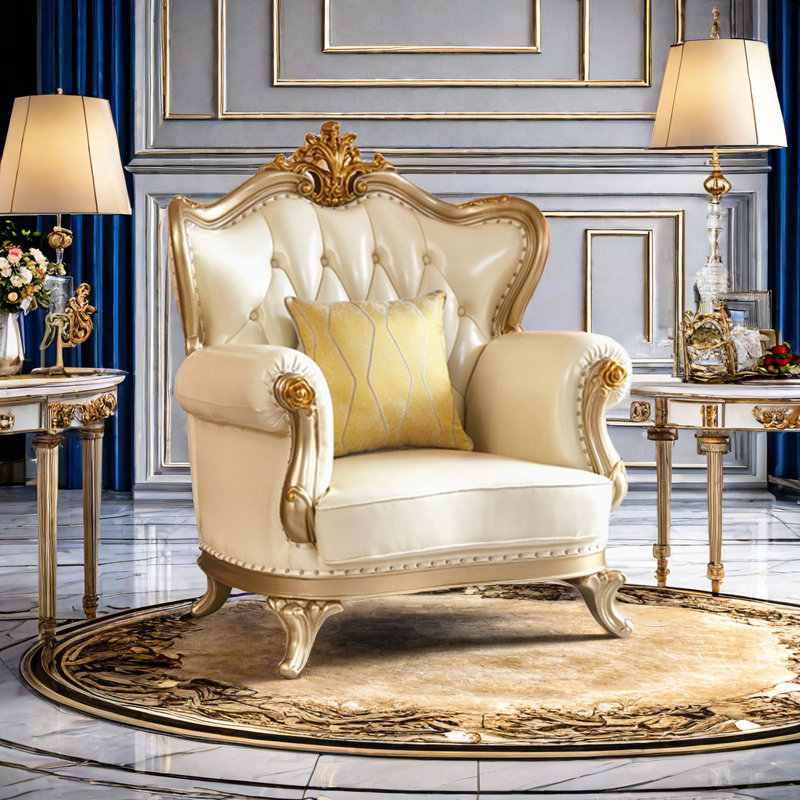 Fauteuil en cuir de vache 42,91 po