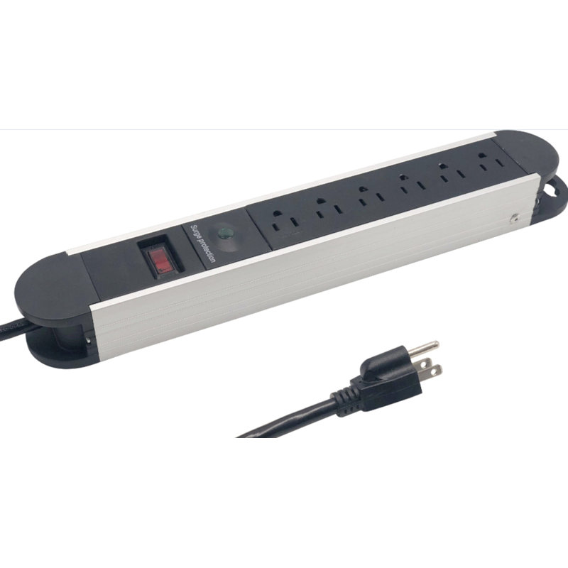 6-Outlet Aluminum Power Strip Surge Protector