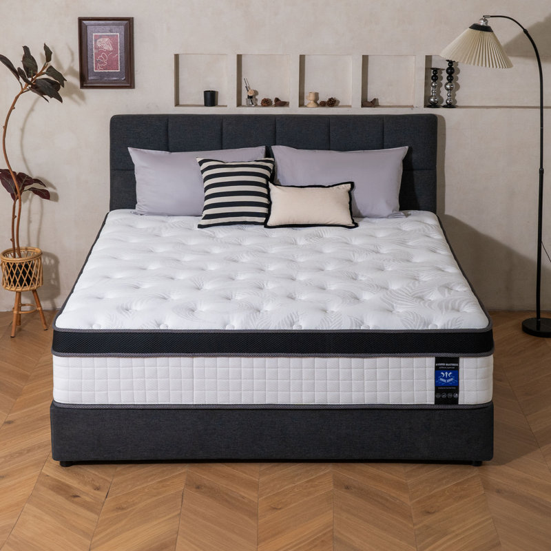 Plush Cooling Memory Foam Hybrid Mattress With Certipur-Us Certified Pocket Spring, Pressure Relief, Motion Isolation, Full