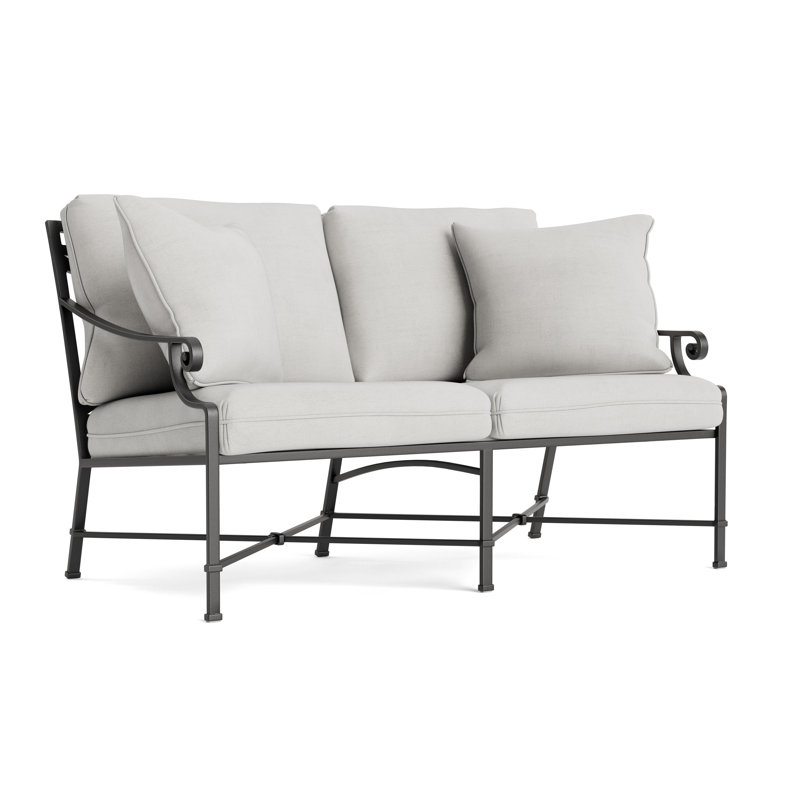Venetian Outdoor 2 - Seat Loveseat, Textured Pewter, Fusion Dove