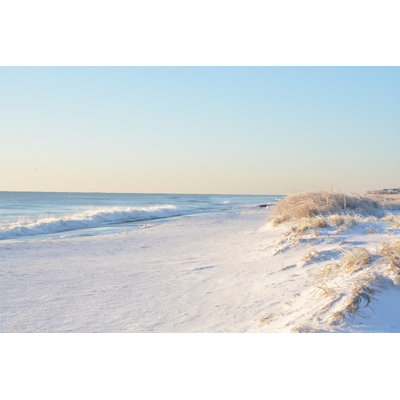 Snow Day At The Beach - Wrapped Canvas Print