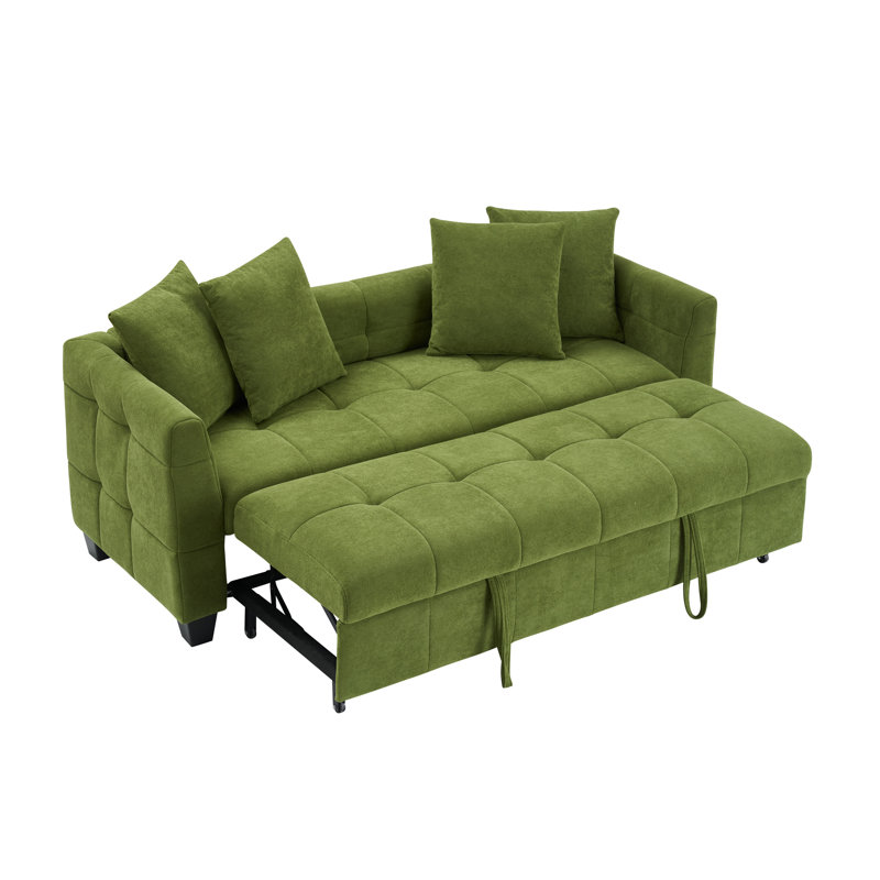 Lit de jour pliant rembourré 78 ", Vert