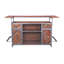 Comptoir de bar, fait de bois et de fer, 72 x 28 x 42