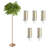 61'' LED Brass Feather Floor Lamp With Outlet-613773064