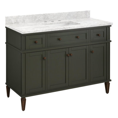 Elmdale 48" Freestanding Mahogany Single Vanity Rectangular Undermount Sink