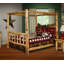 Ensemble de chambre à coucher 6 pièces avec auvent en bois massif Fordbridge-909420442