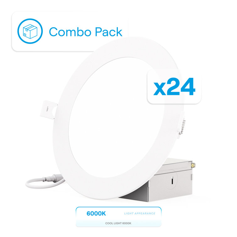 6.3'' Dimmable Air-Tight IC Rated LED Canless Recessed Lighting Kit