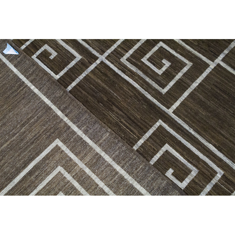 Tapis brun de haute qualité noué à la main
