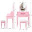 Ensemble de coiffeuse avec miroir et tabouret rembourré-1732152011