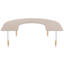 Table d'activité thermofusionnée 60 "x 66" avec pieds réglables en bois épais - sable asiatique / blanc / naturel-130361672-130361677