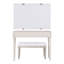 Bureau de coiffeuse moderne avec miroir, ensemble de table de maquillage pour adultes avec tabouret, bureau à domicile, 2 grands tiroirs