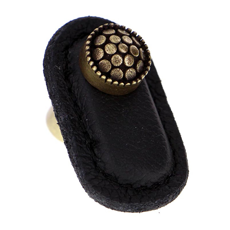 Tiziano Novelty Knob, Antique Brass, Black