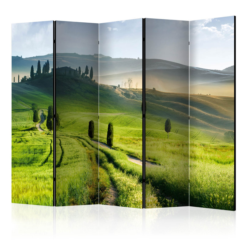 225cm W x 172cm H 5 - Panel  One Sided Room Divider Folding Room Divider